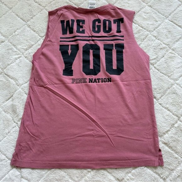 Victoria's Secret PINK | “We Got You” Mauve Muscle Tee | Size Small - Picture 2 of 12
